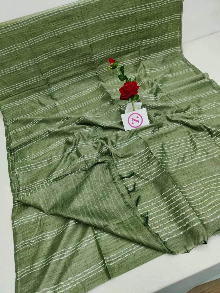 Baswara Handloom Saree with Signature Flag Stripe Body Design